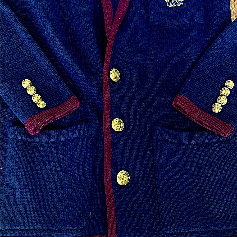 RalphLaurenBlueLabelPristineSignatureRareVtgSchoolBoyBlazerGoldButtonsLambswoolS - Picture 5 of 10